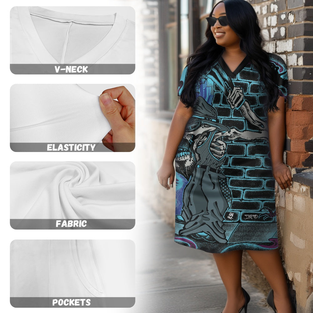 The Last Cholo Women's Short Sleeve Plus Size Dress
