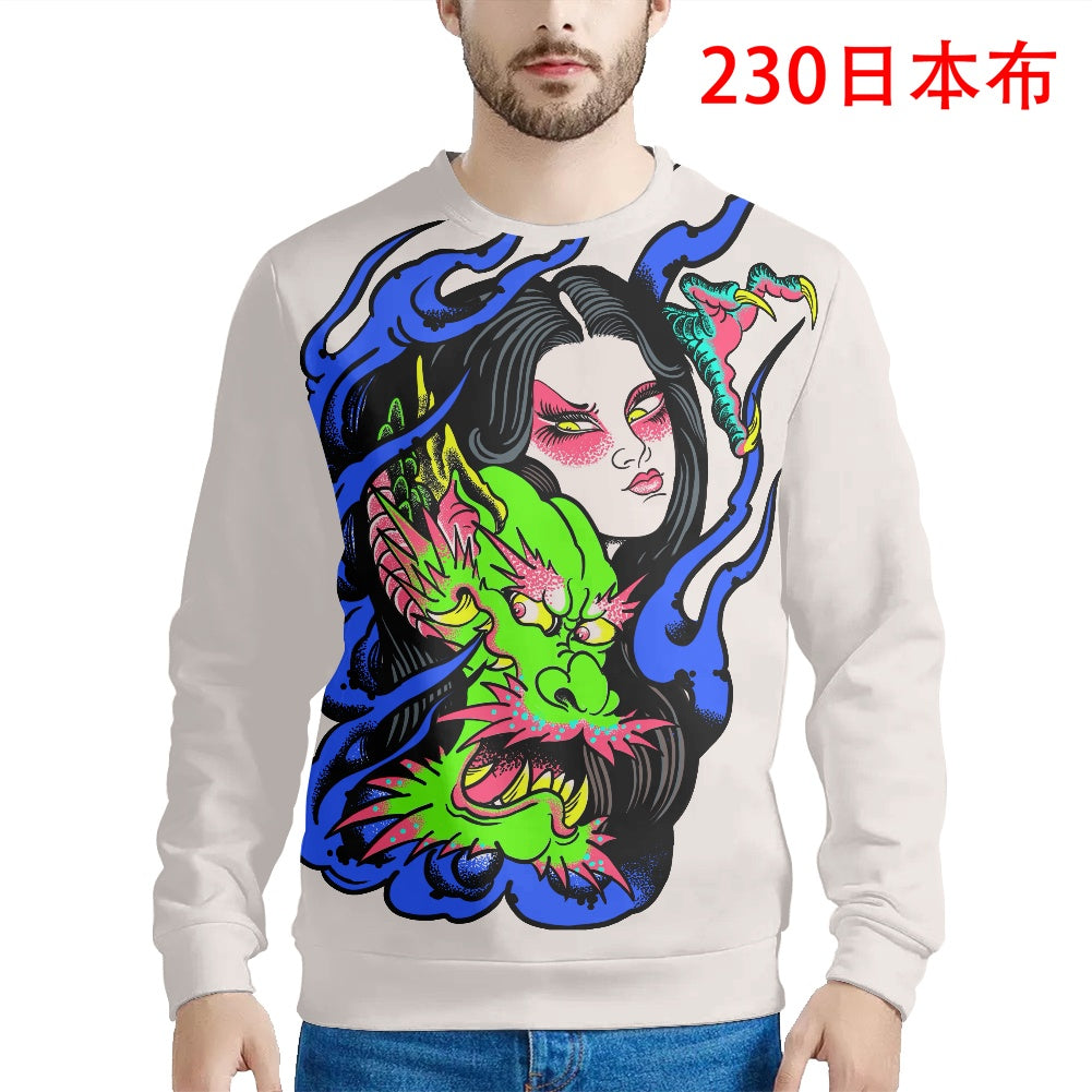 Dragon Lady Crew Neck Sweatshirt(230g GSM thicker)