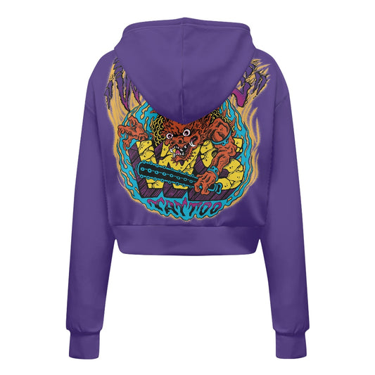 ONI Women's long sleeve short hooded sweatshirt