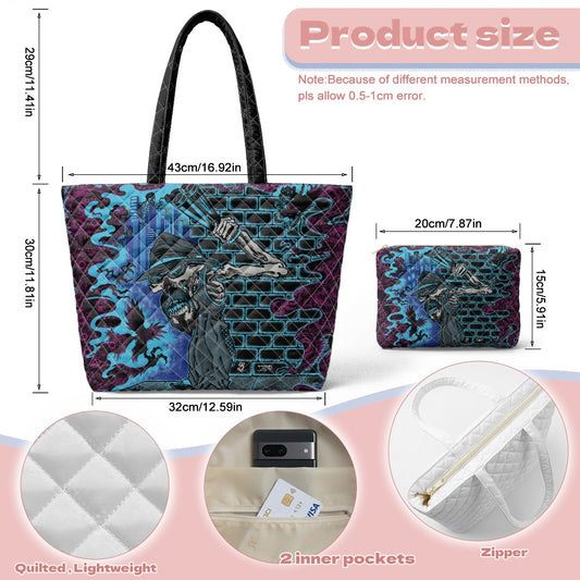 The Last Cholo Quilted shoulder bag/storage bag 2-piece set