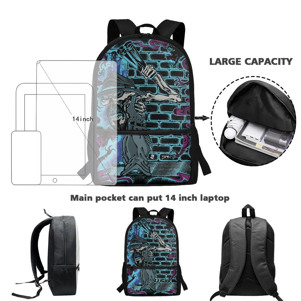 The Last Cholo Polyester School Backpack(Zip version)