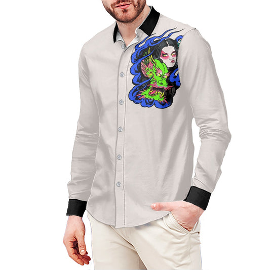 Dragon Lady Men's long-sleeved shirts