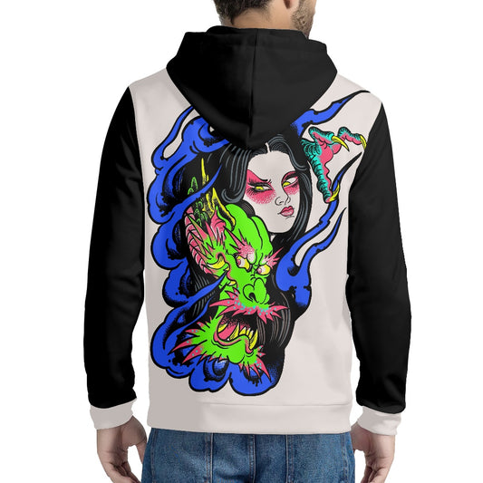 Dragon Lady Men's zip hoodie