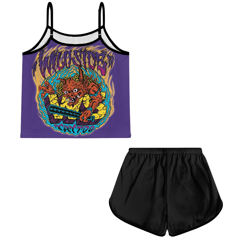 ONI Women's suspender shorts set