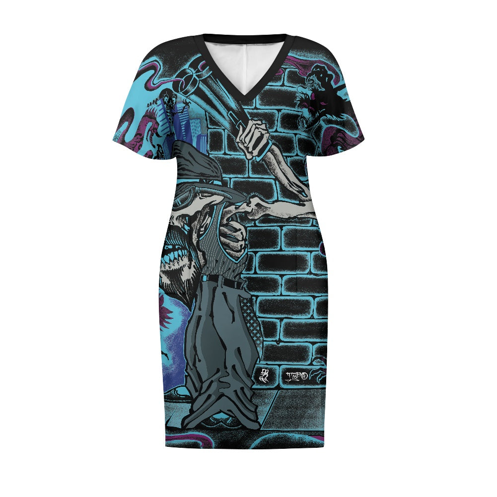 The Last Cholo Women's Short Sleeve Plus Size Dress