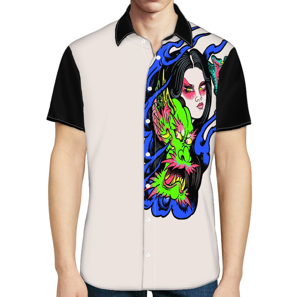 Dragon Lady Men's short-sleeved shirt