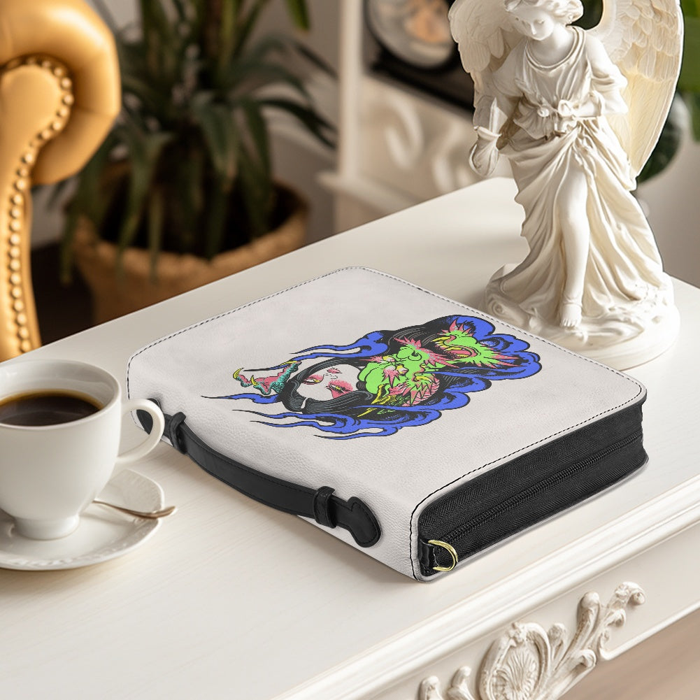 Dragon Lady Litchi pattern PU Bible bag (with shoulder strap)