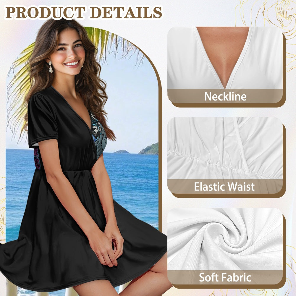 The Last Cholo Ladies V-neck short-sleeved dress