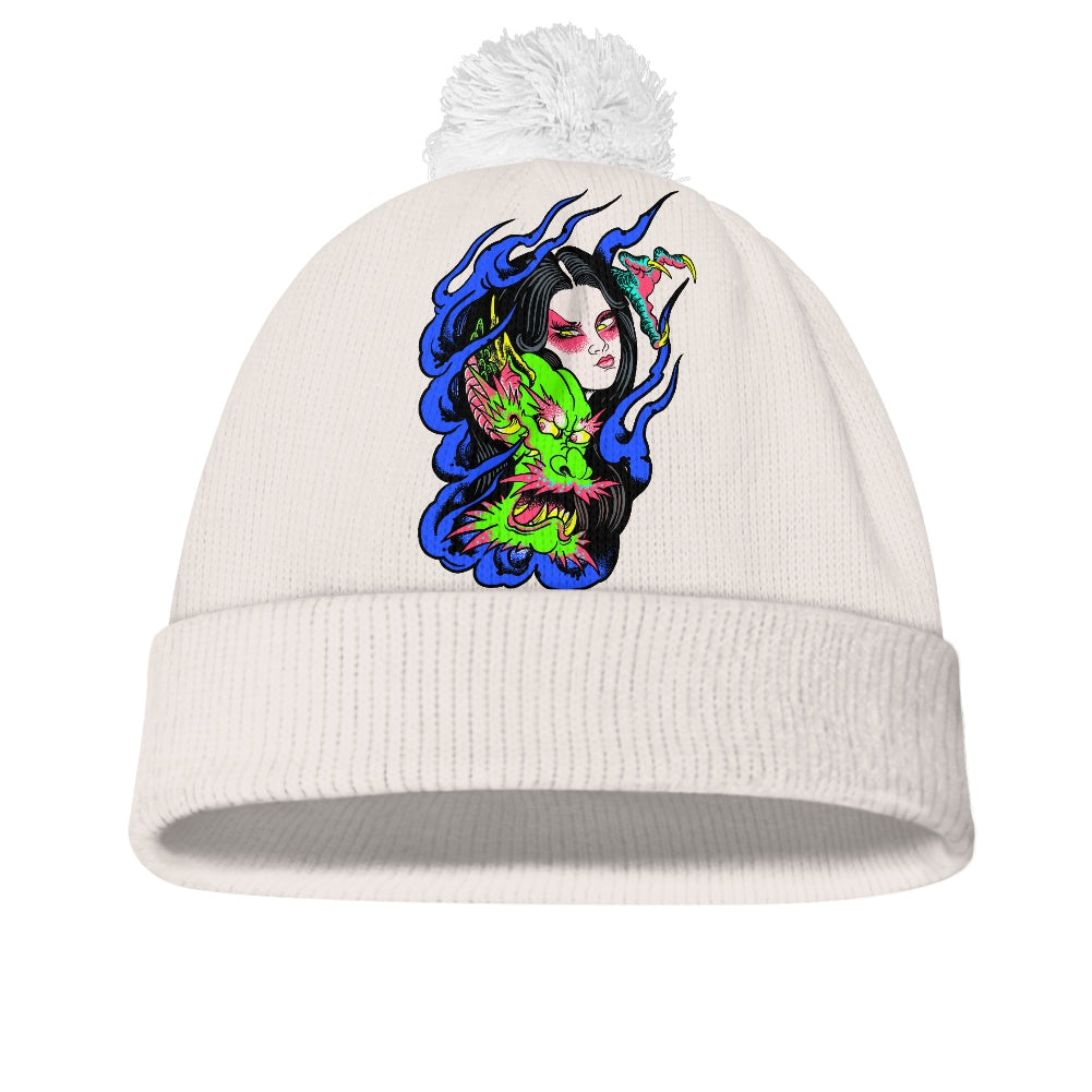 Dragon Lady Adult woolen hat with ball