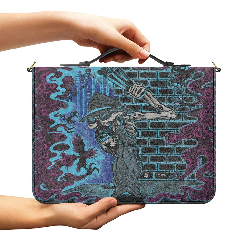 The Last Cholo Litchi pattern PU Bible bag (with shoulder strap)