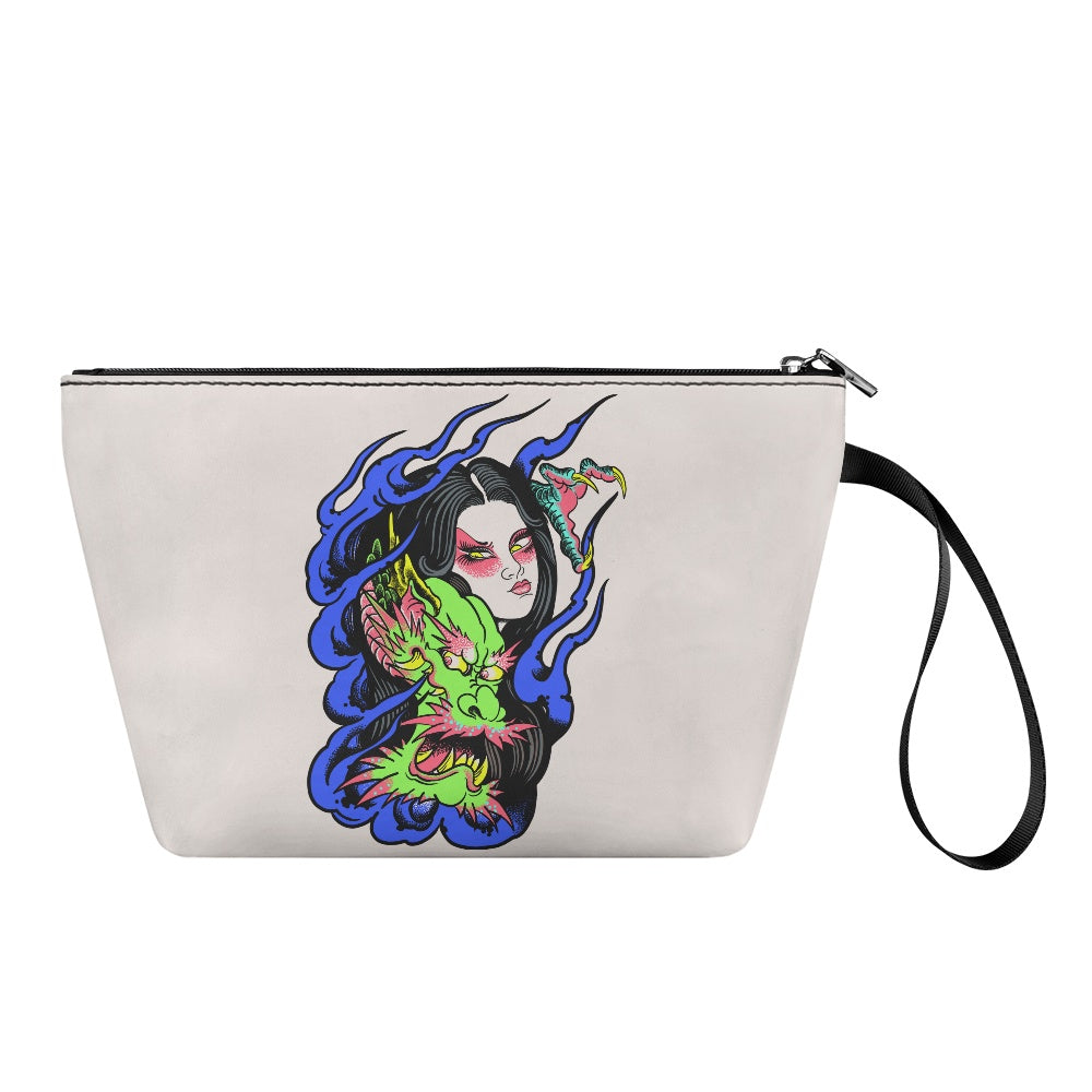 Dragon Lady Women's simple flat cosmetic bag