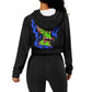 Dragon Lady Women's long sleeve short hooded sweatshirt