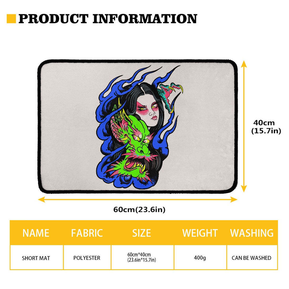 Dragon Lady Kitchen Doormat