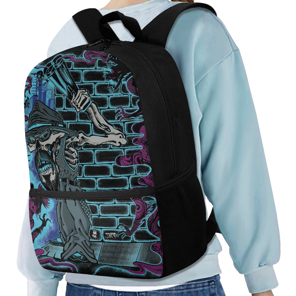 The Last Cholo Polyester School Backpack(Zip version)