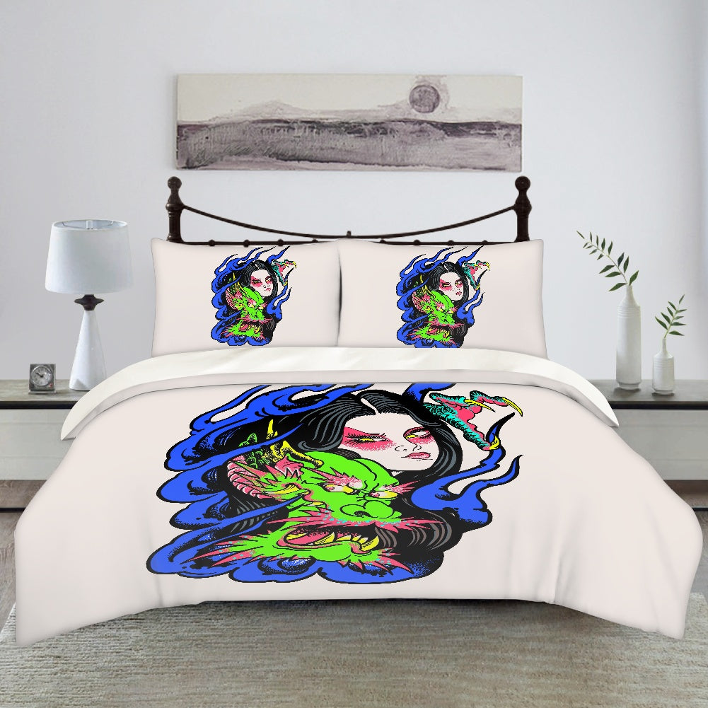 Dragon Lady polyester quilt cover