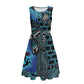 The Last Cholo Women's sleeveless round neck patchwork skirt