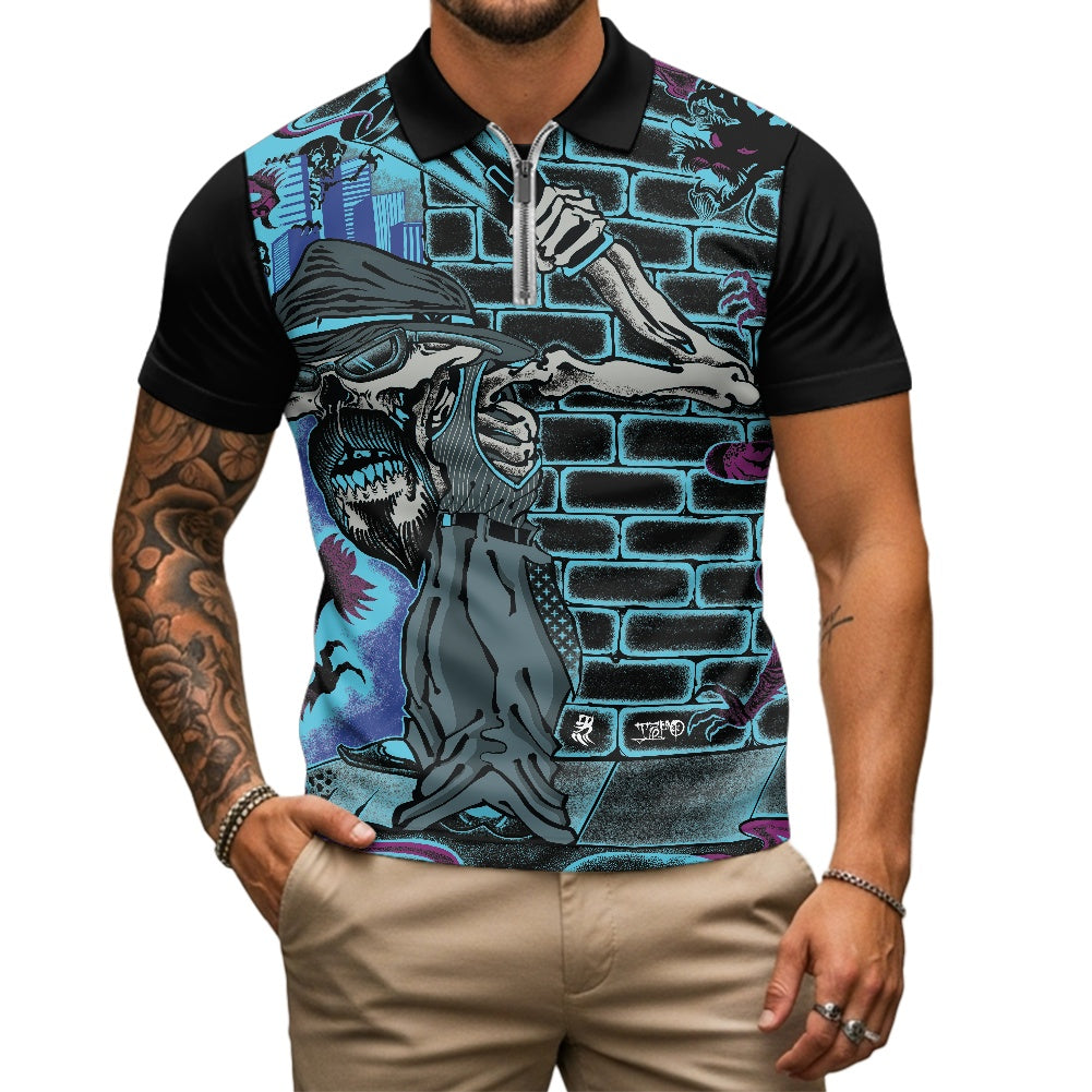 The Last Cholo Zipper Polo Shirt