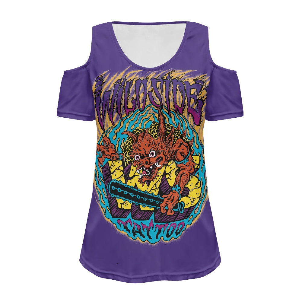 ONI Off-the-shoulder short-sleeved T-shirt