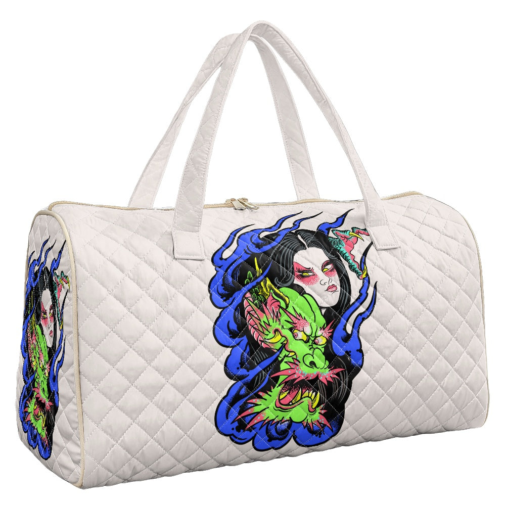 Dragon Lady Simple quilted luggage bag