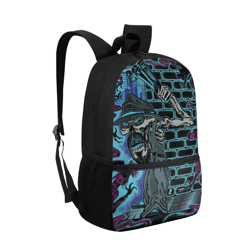 The Last Cholo Polyester School Backpack(Zip version)