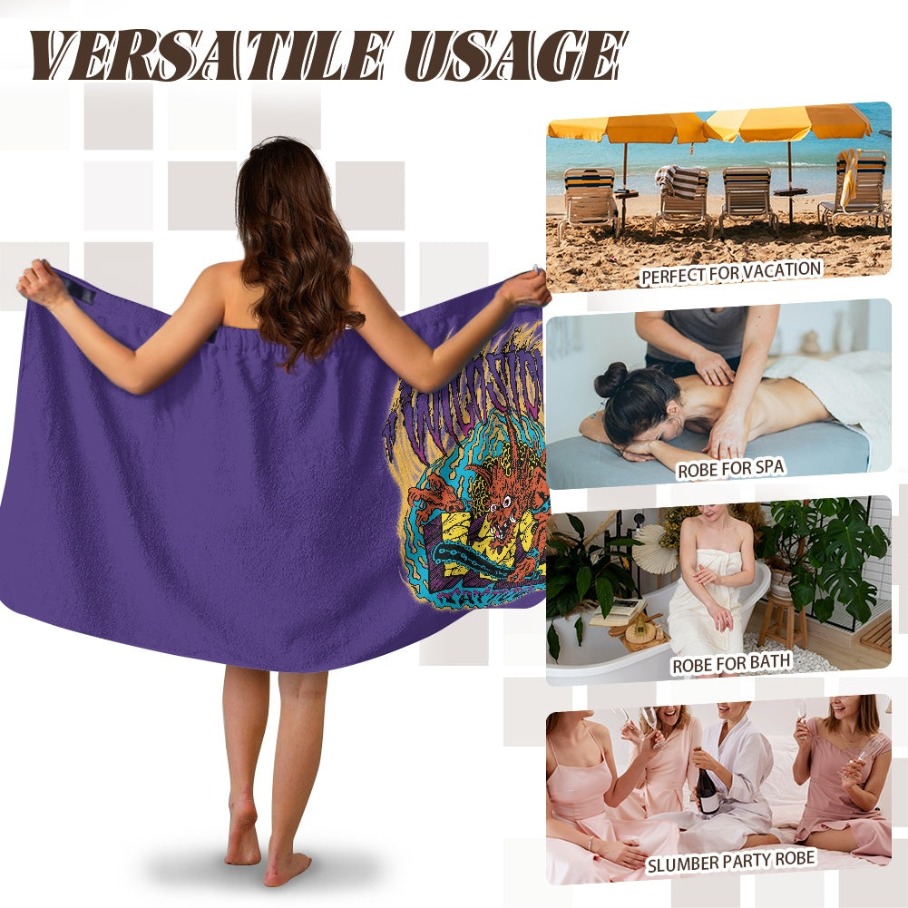 ONI Women's Velcro Bath Towel with Pocket
