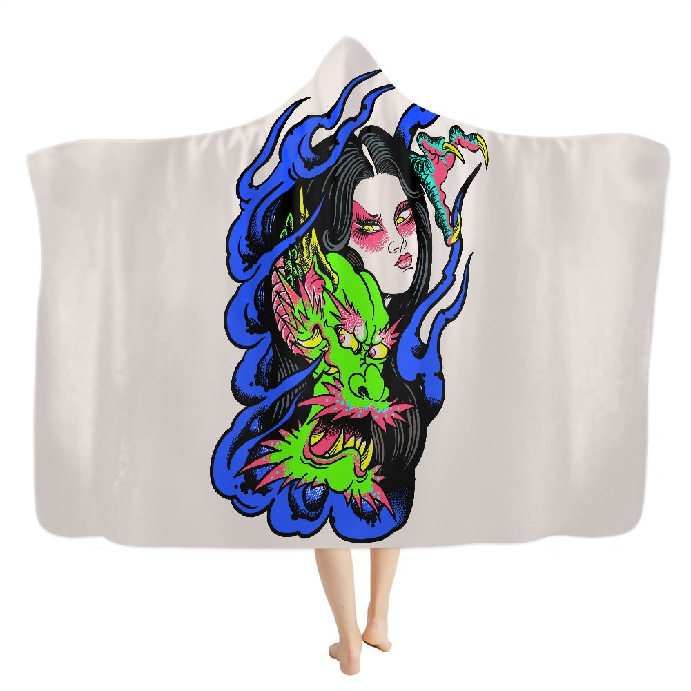 Dragon Lady Hooded blanket