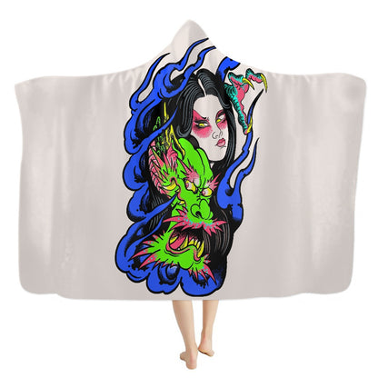 Dragon Lady Hooded blanket