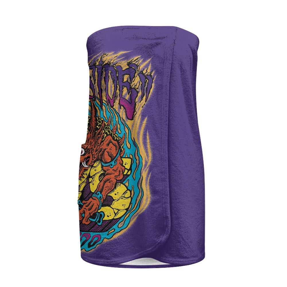 ONI Women's Velcro Bath Towel with Pocket