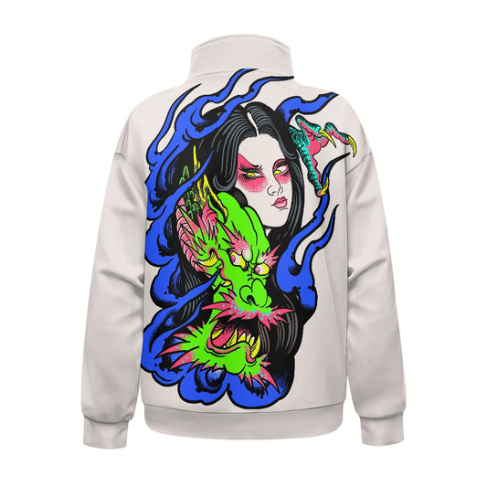 Dragon Lady Women's long sleeve zipper sweatshirt