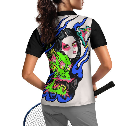 Dragon Lady Women's Short Sleeve Golf Shirt