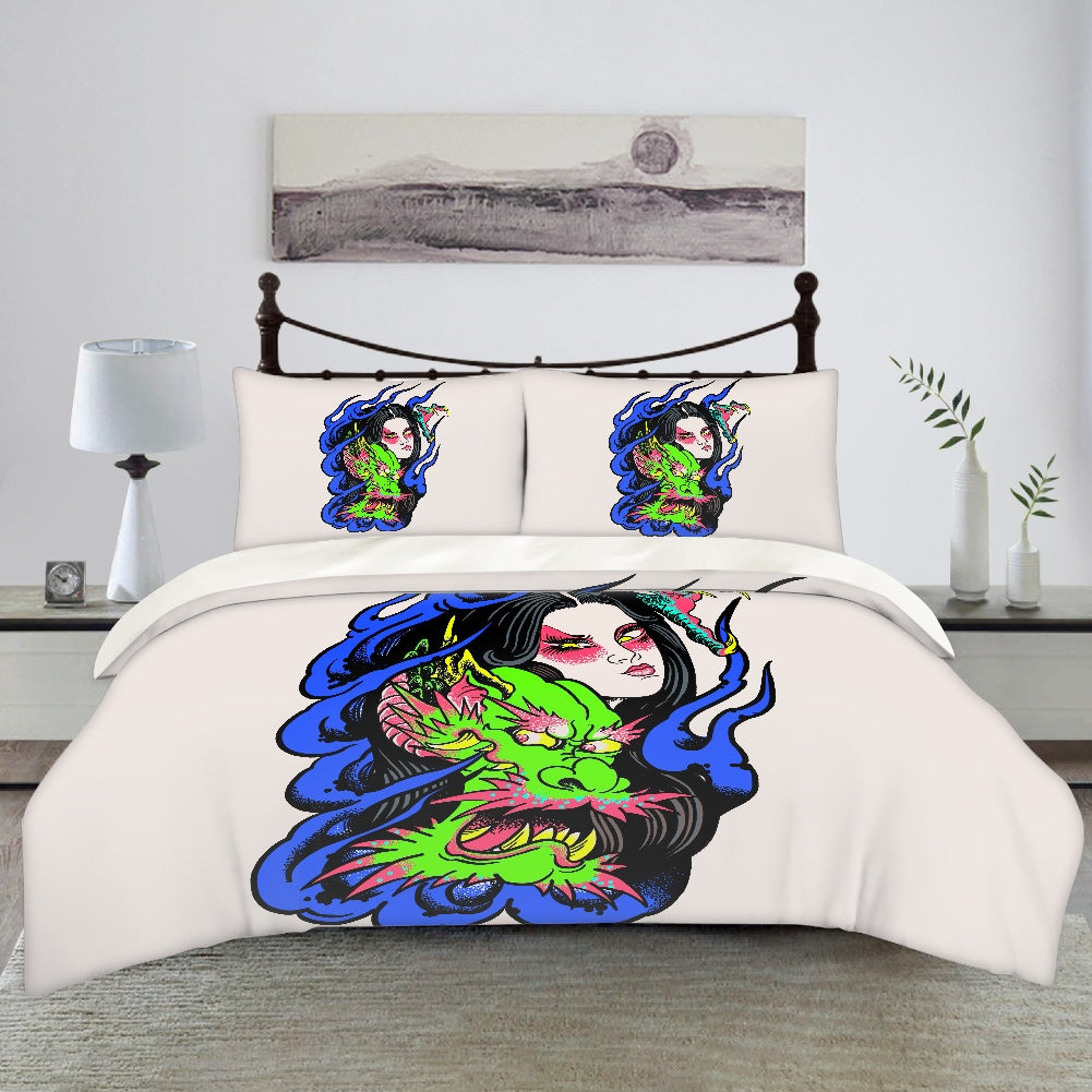 Dragon Lady polyester quilt cover