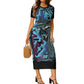 The Last Cholo Women's short-sleeved round-neck long skirt (220g)