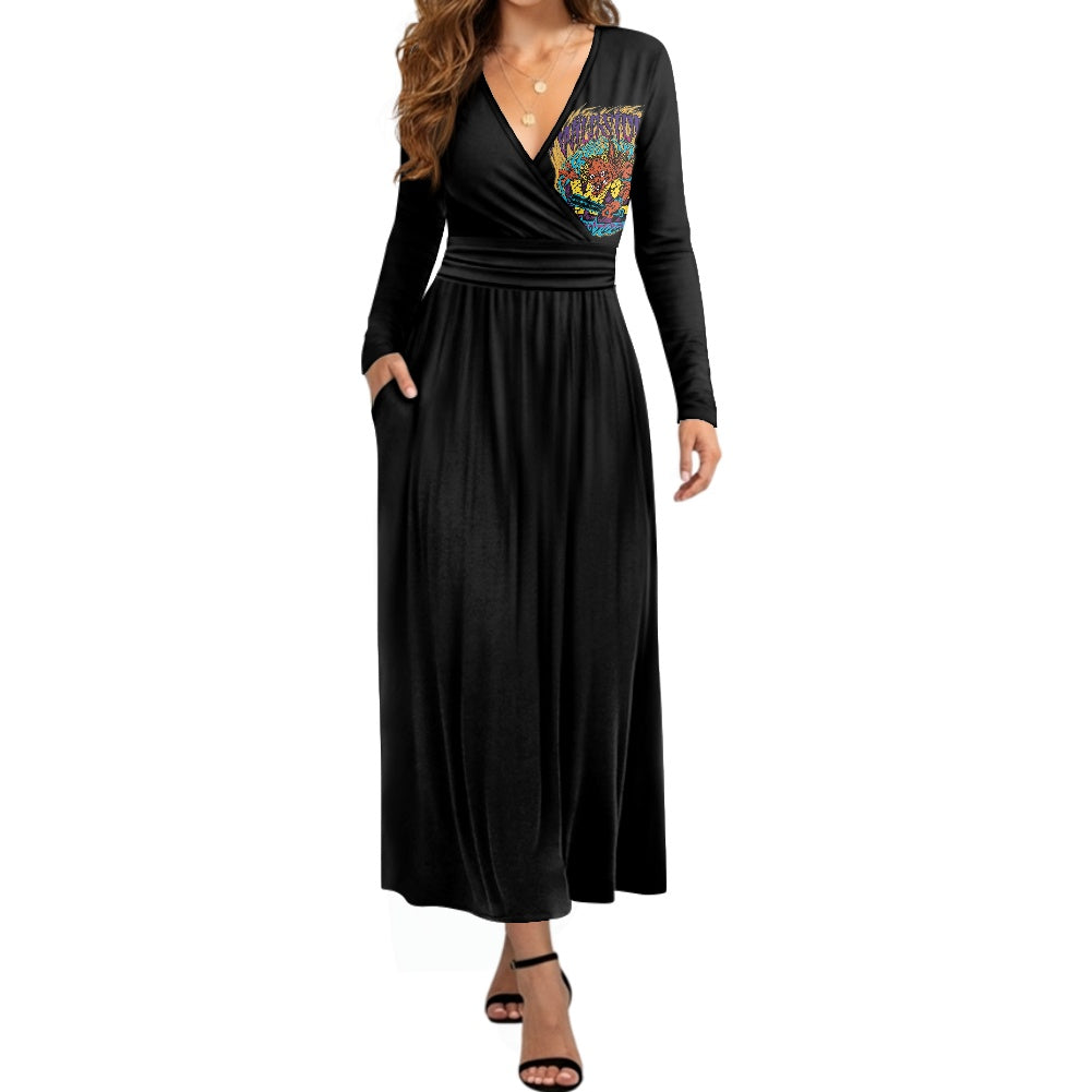 ONI Women's long sleeve waist dress
