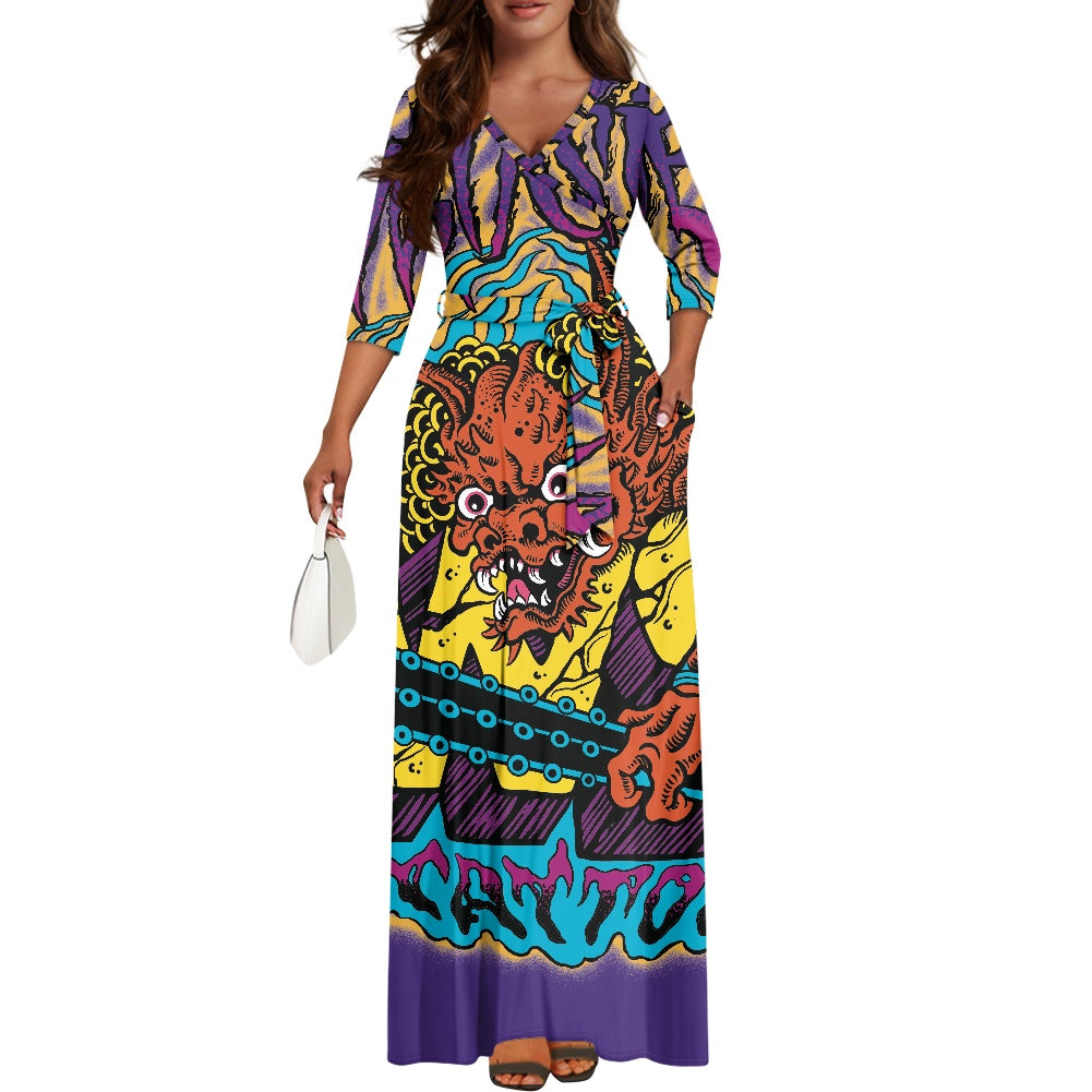 ONI V-neck Maxi Dress