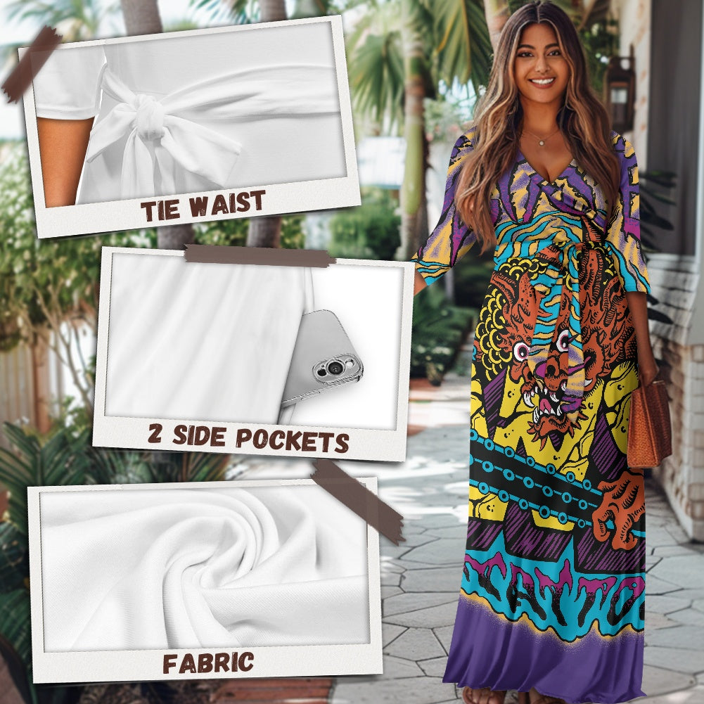 ONI V-neck Maxi Dress