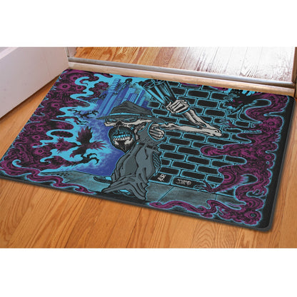 Thin rectangular floor mat