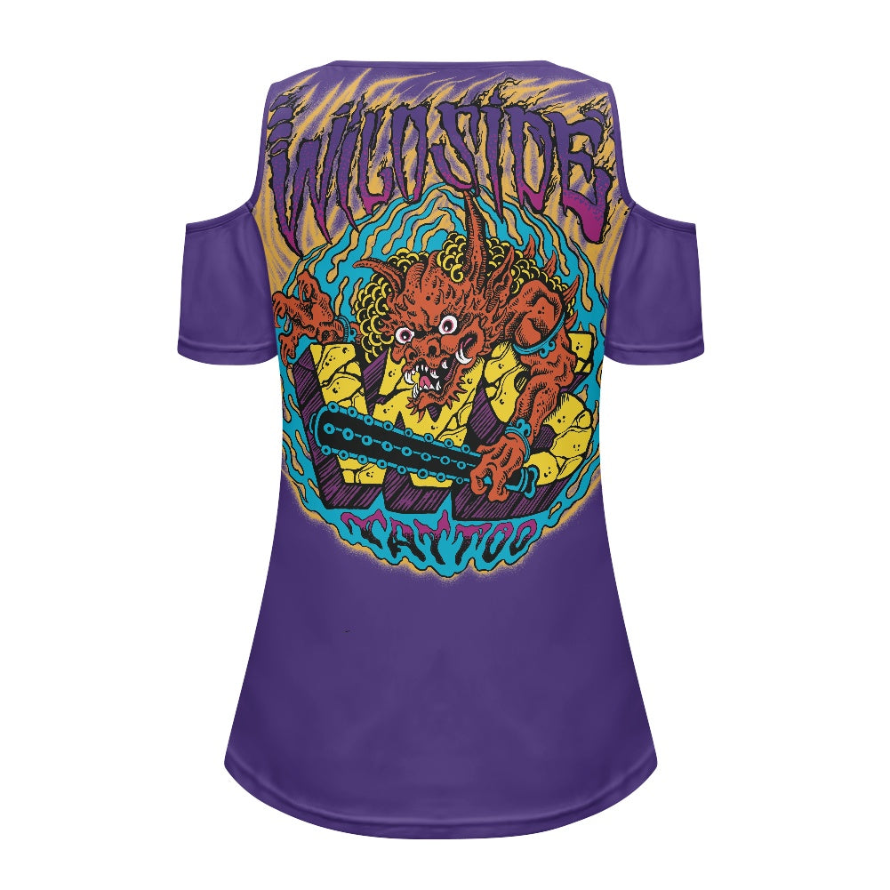 ONI Off-the-shoulder short-sleeved T-shirt
