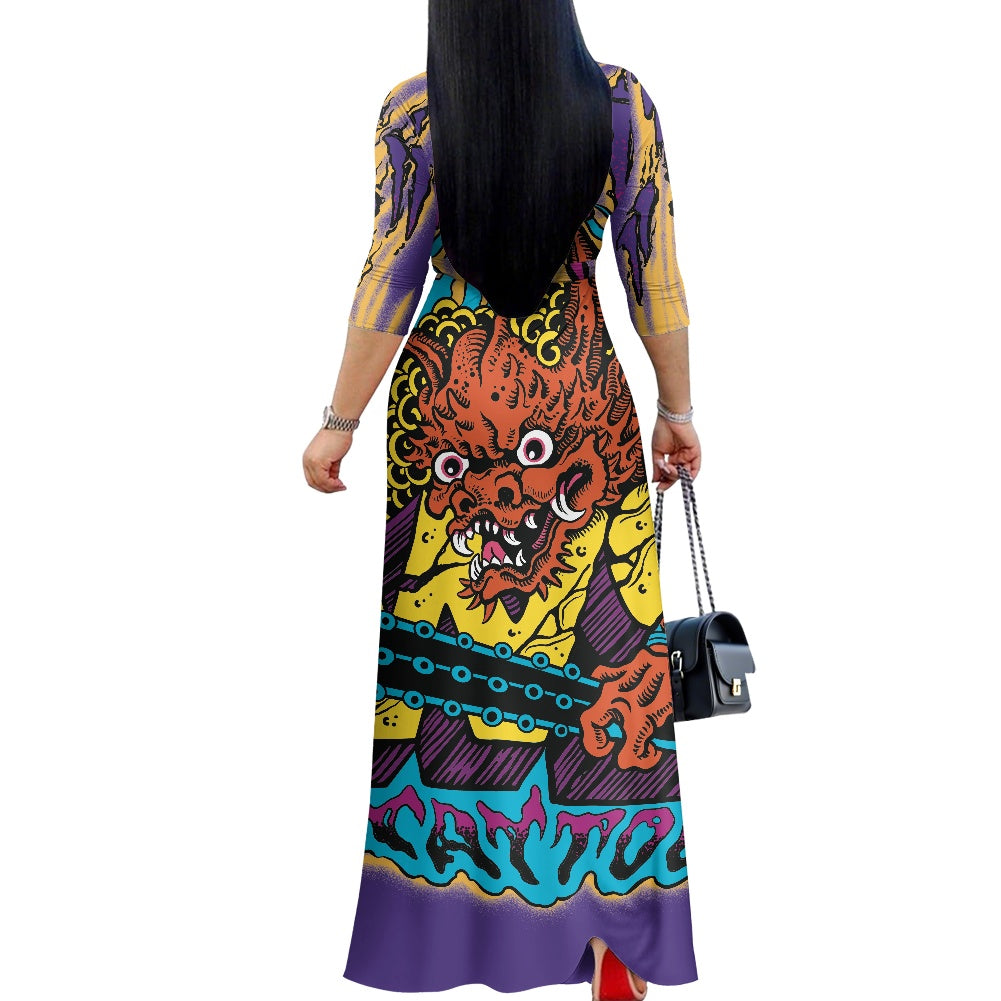 ONI V-neck Maxi Dress