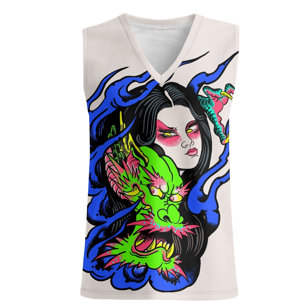 Dragon Lady Men's V-neck vest