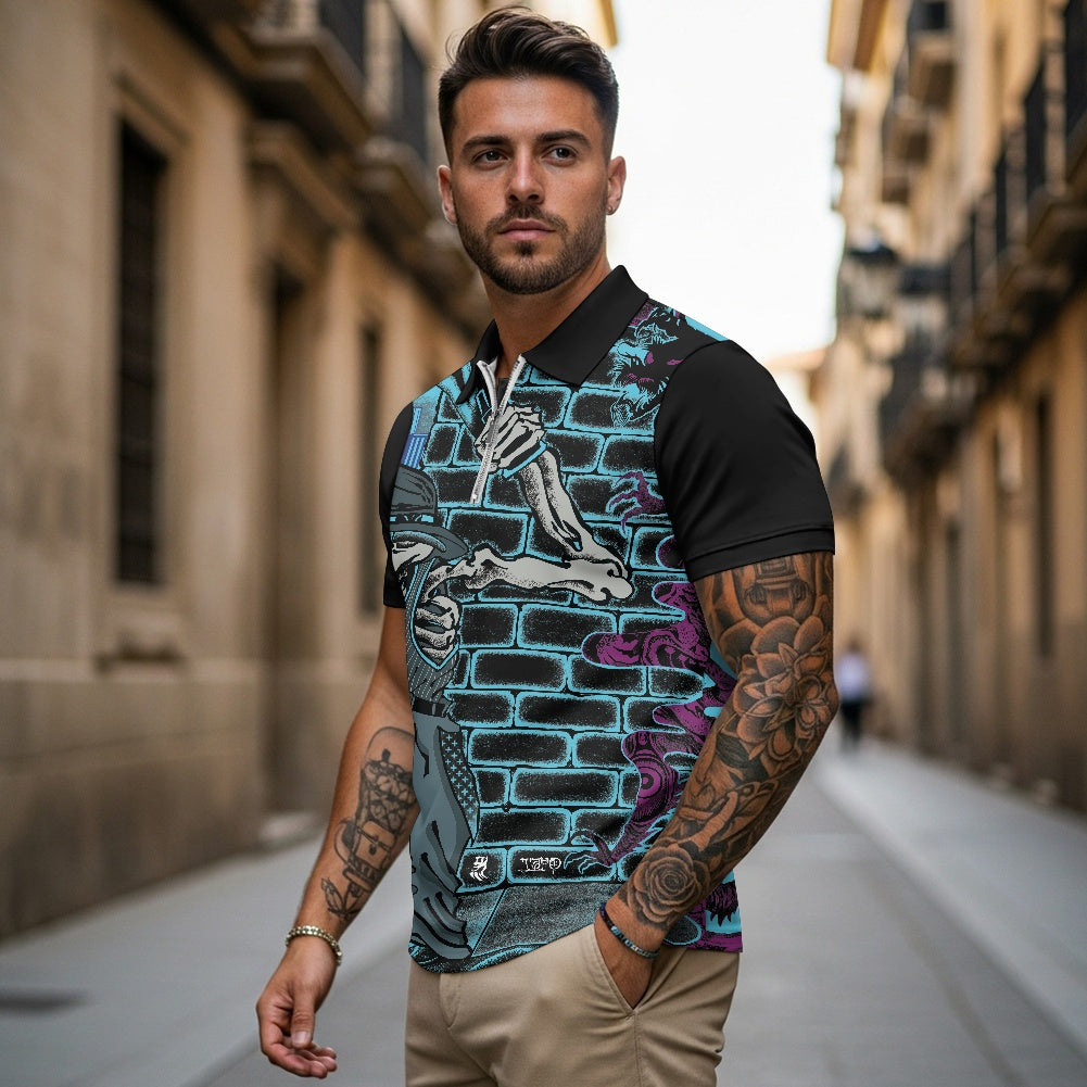 The Last Cholo Zipper Polo Shirt