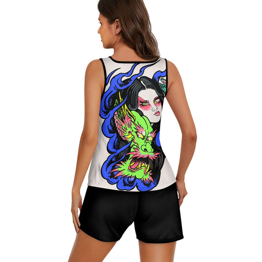 Dragon Lady Women's Sleeveless Pajama Set