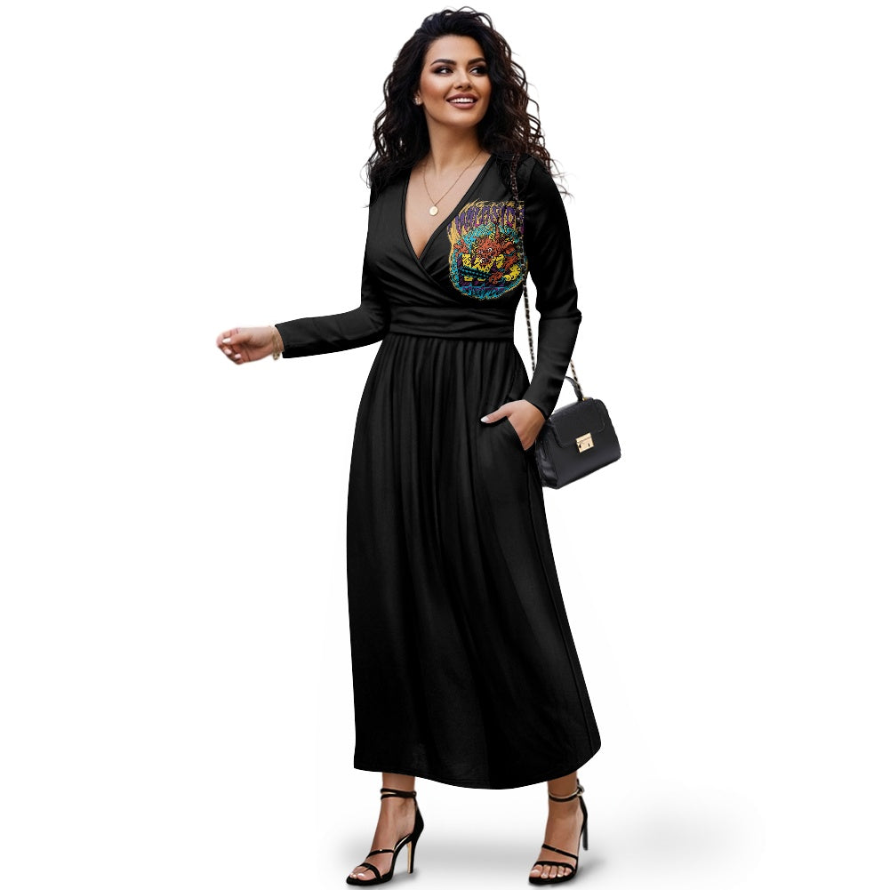 ONI Women's long sleeve waist dress