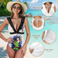 Dragon Lady Women's Ruffled Lace Up One-Piece Swimsuit