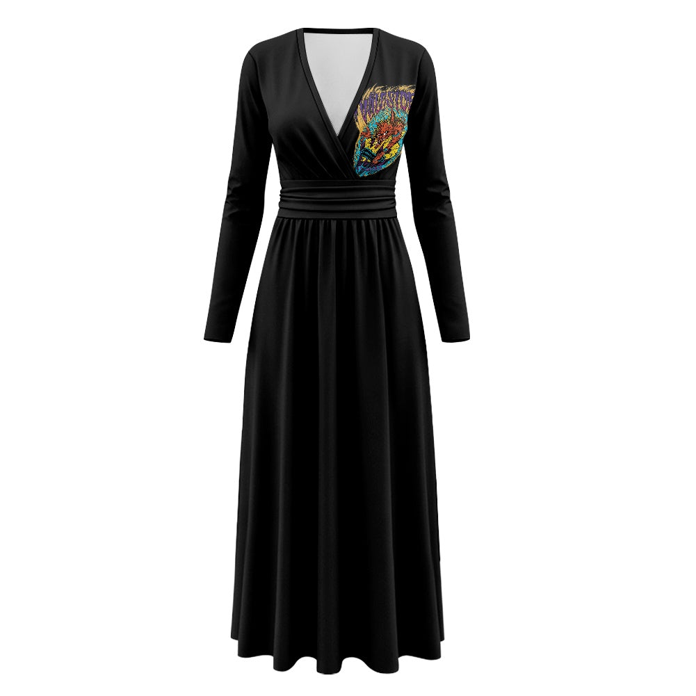 ONI Women's long sleeve waist dress