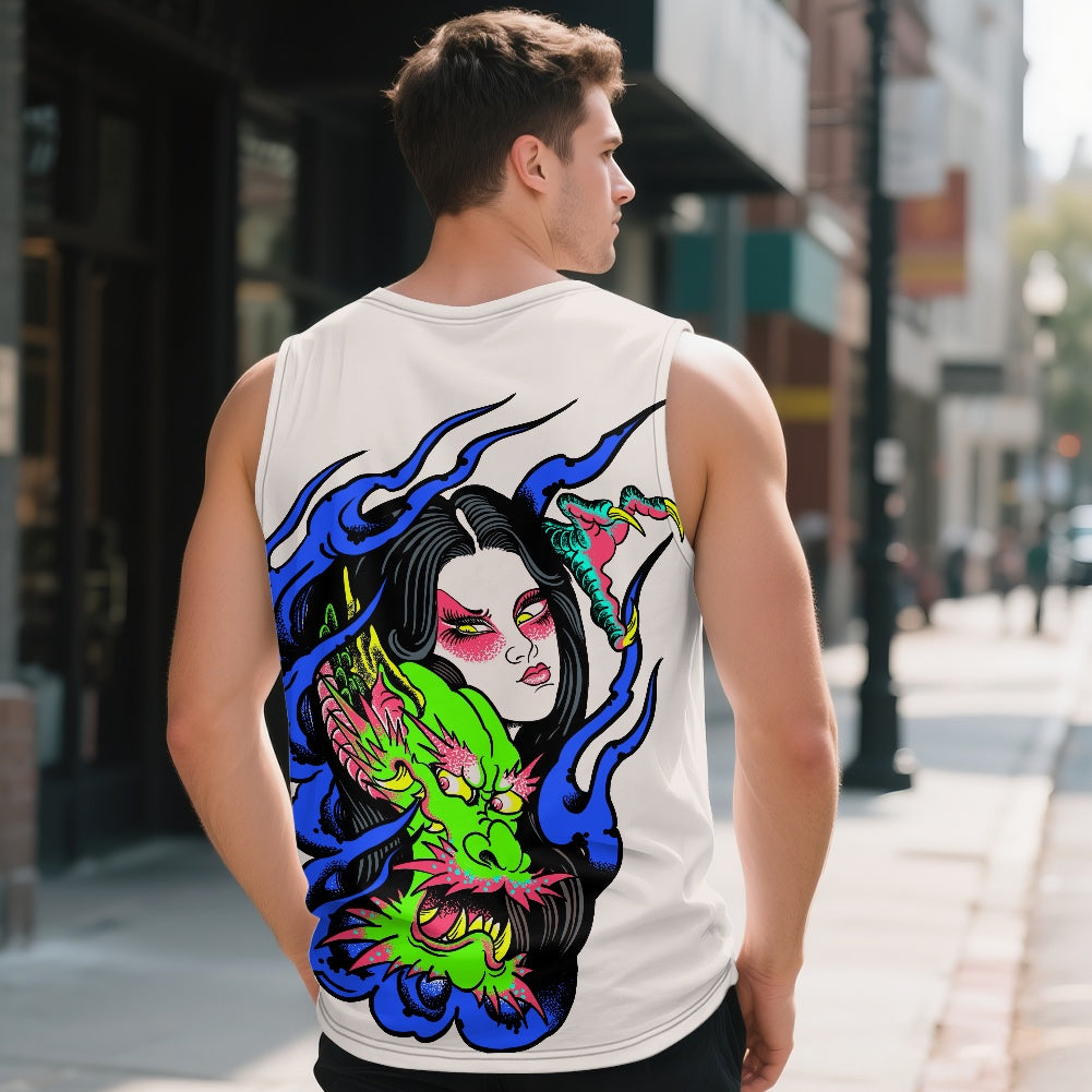 Dragon Lady Men's V-neck vest