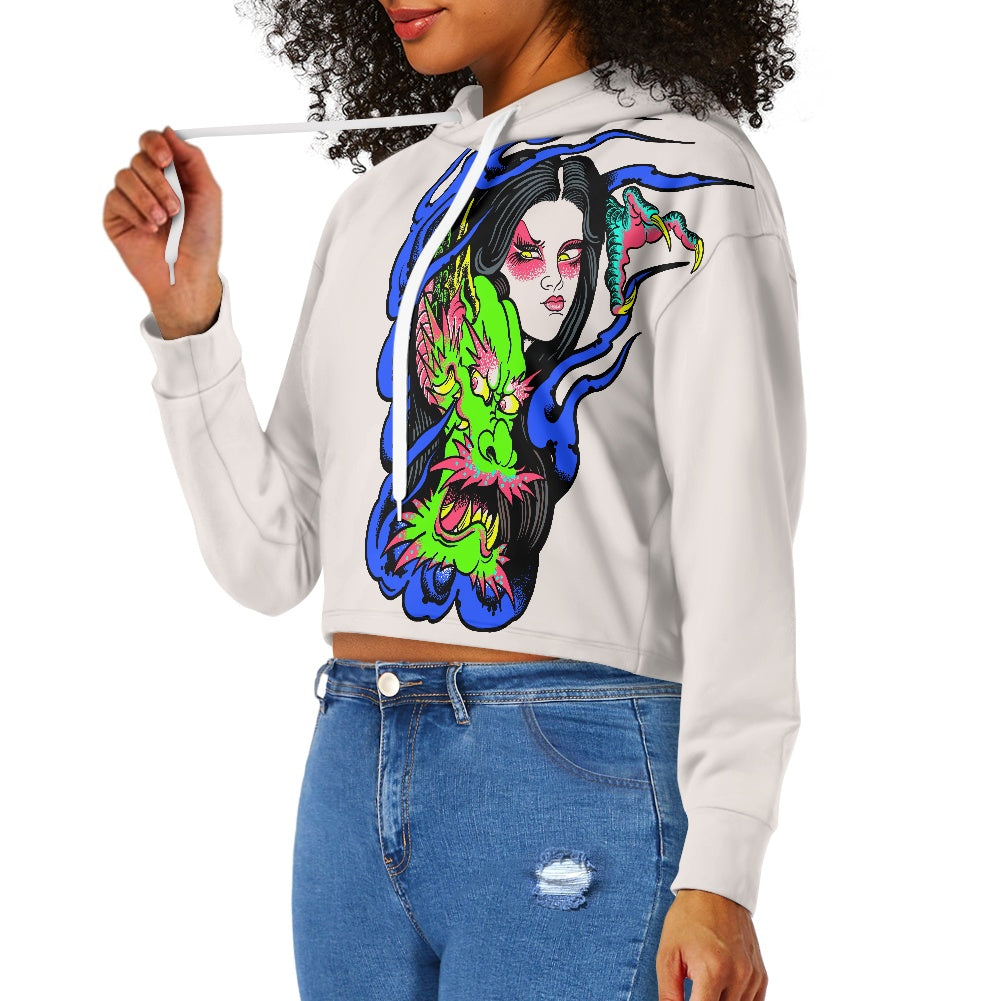 Dragon Lady Women's midriff-baring sweatshirt