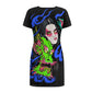 Dragon Lady Short-sleeved round-neck button nightdress