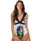 Dragon Lady Women's Ruffled Lace Up One-Piece Swimsuit
