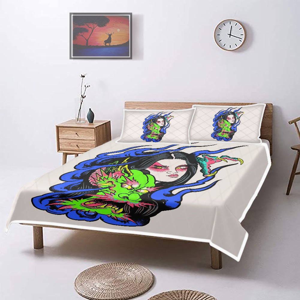 Dragon Lady Air Conditioning Quilt Pillowcase Set