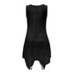 Dragon Lady Women's sleeveless round neck irregular skirt